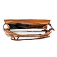 Embossed Leather Tote Handbag brown, handmade leather bag - inside View