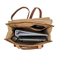 Unisex Leather Honey Backpack - inside view