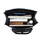Unisex Leather black Backpack - inside view