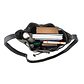 handmade Leather Bucket Bag black - inside view