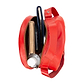Round Leather Bag in red - inside View
