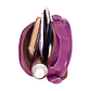 Round Leather Bag in Violet - inside View