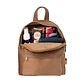 Mini Leather Backpack in brown - inside view