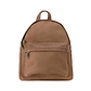 Mini Leather Backpack in brown - front view