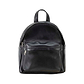 Mini Leather Backpack in black - front view