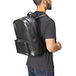 Leather Laptop Backpack in Black - model view