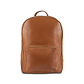 Leather Laptop Backpack in brown - front view