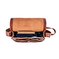 Small Cross Body Bag brown, handmade leather bag - inside View