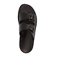 Barnabas Black, handmade leather slide sandals - Side View