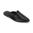 Nihi -  Pointed Toe Leather Mule | Black
