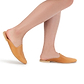 Nihi - Pointed toe Leather Mule | Honey model wearing sandals side view
