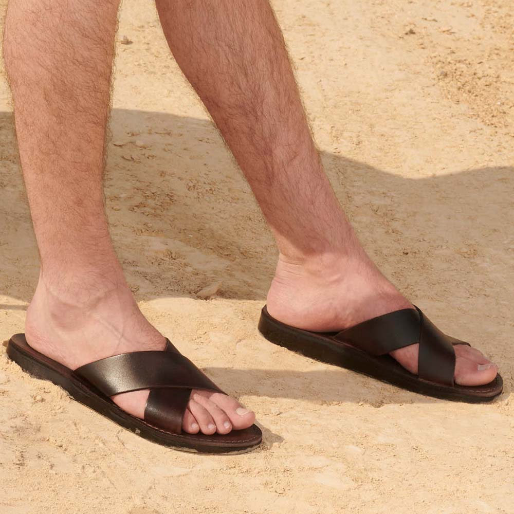 Jerusalem Sandals-Mens-Elan-Brown