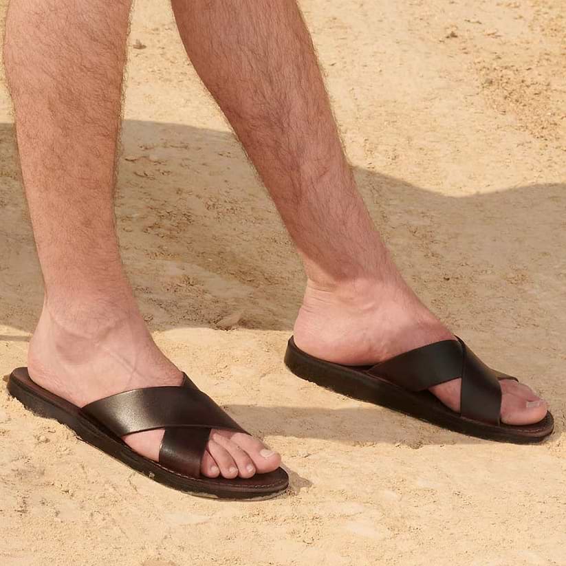 Jerusalem Sandals-Mens-Elan-Brown