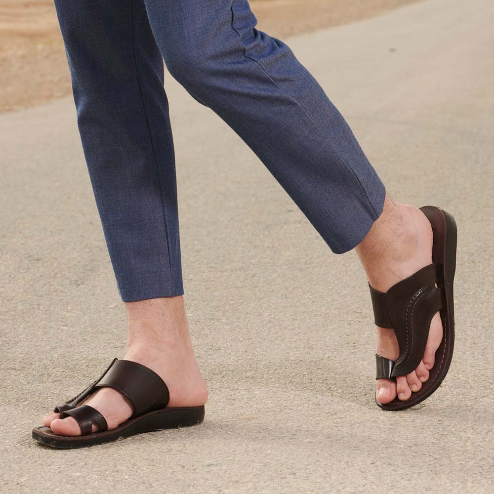 Jerusalem Sandals-Mens-Peter-Brown