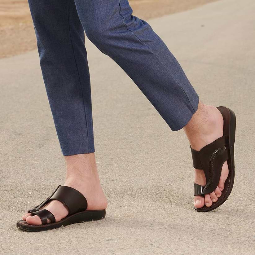Jerusalem Sandals-Mens-Peter-Brown