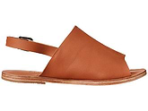 Montana Blvd tan, handmade leather with back strap buckle sandals - Side View