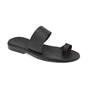 Abra - Leather Toe Loop Sandal | Black