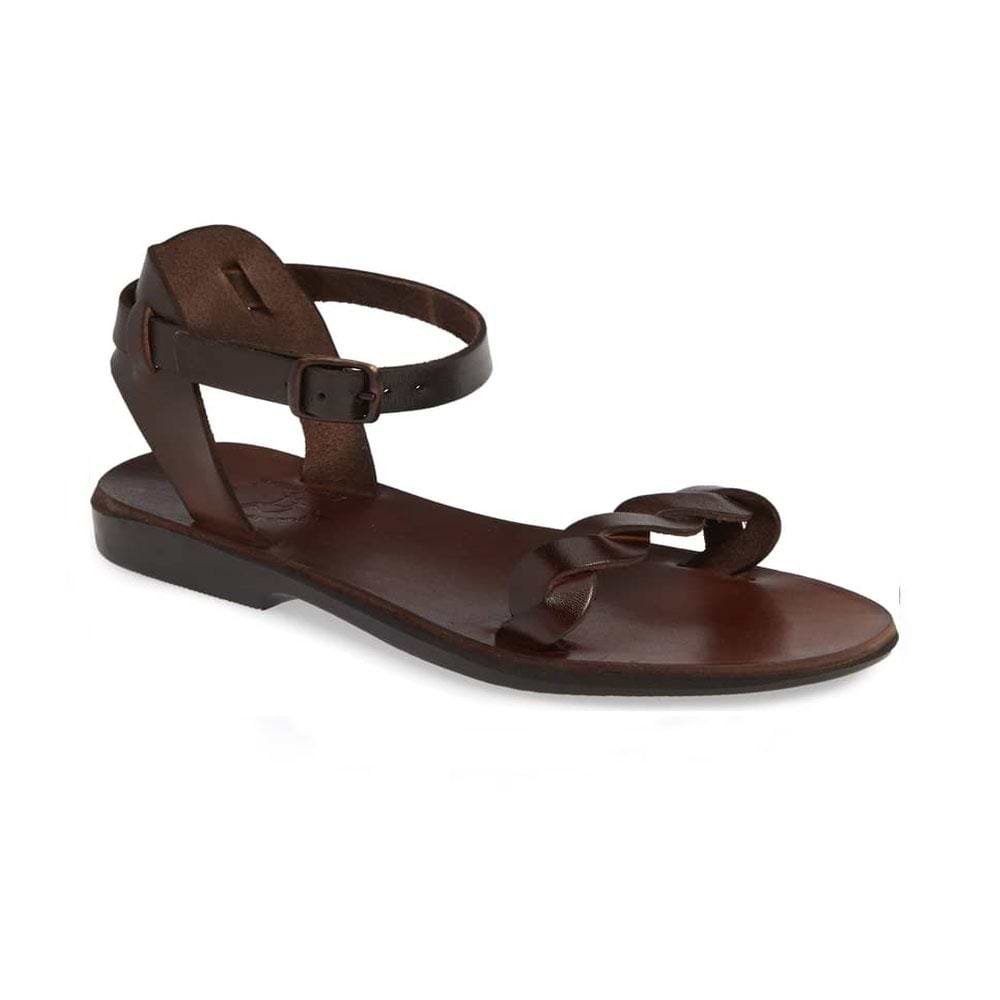 Arden | Brown Leather Ankle Strap Sandal
