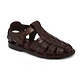 Barak Brown, handmade leather sandals fisherman sandal silhouette. Front View 