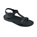 Bathsheba - Leather T Strap Sandal | Black