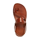 Benjamin honey, handmade leather sandals with back strap and toe loop- Side View