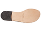 San Vincente Blvd black, handmade leather sandals with anklet strap and buckle  - sole View