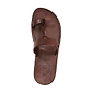 David brown, handmade leather slide sandals with toe loop - side View