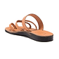 Exodus Tan, handmade leather slide sandals with toe loop - back View
