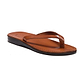 Jaffa Honey, slip-on flip flop style leather sandal - front view