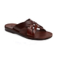 Jesse brown, handmade leather slide sandals - Front View