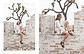 a female model sitting on a wall wearing Jerusalem sandals