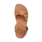 Miriam Tan, handmade leather sandals with back strap  - Side View