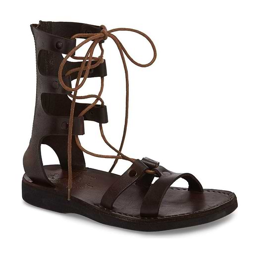 Rebecca brown, handmade leather sandals with back strap - Front View