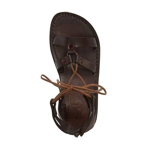 Rebecca brown, handmade leather sandals with back strap  - side View