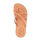 Tamar tan, handmade leather slide sandals - Side View