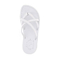 Tamar white, handmade leather slide sandals - Side View