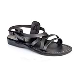 Tzippora - Leather Strappy Slingback Sandal | Black