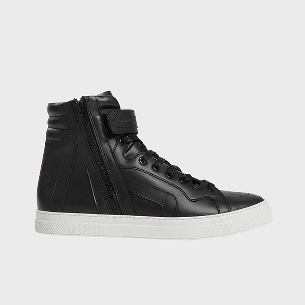 112 high-top sneakers for men in black leather — PIERRE HARDY