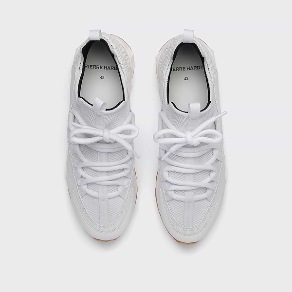 TREK COMET men's sneakers in white mesh & white leather —PIERRE HARDY