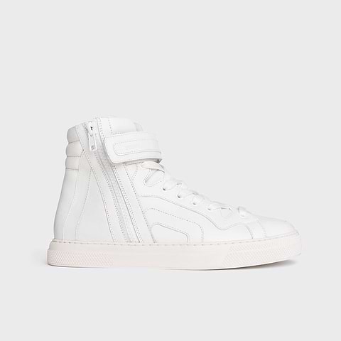 Pierre Hardy BASKETS MONTANTES 012, cuir de veau blanc