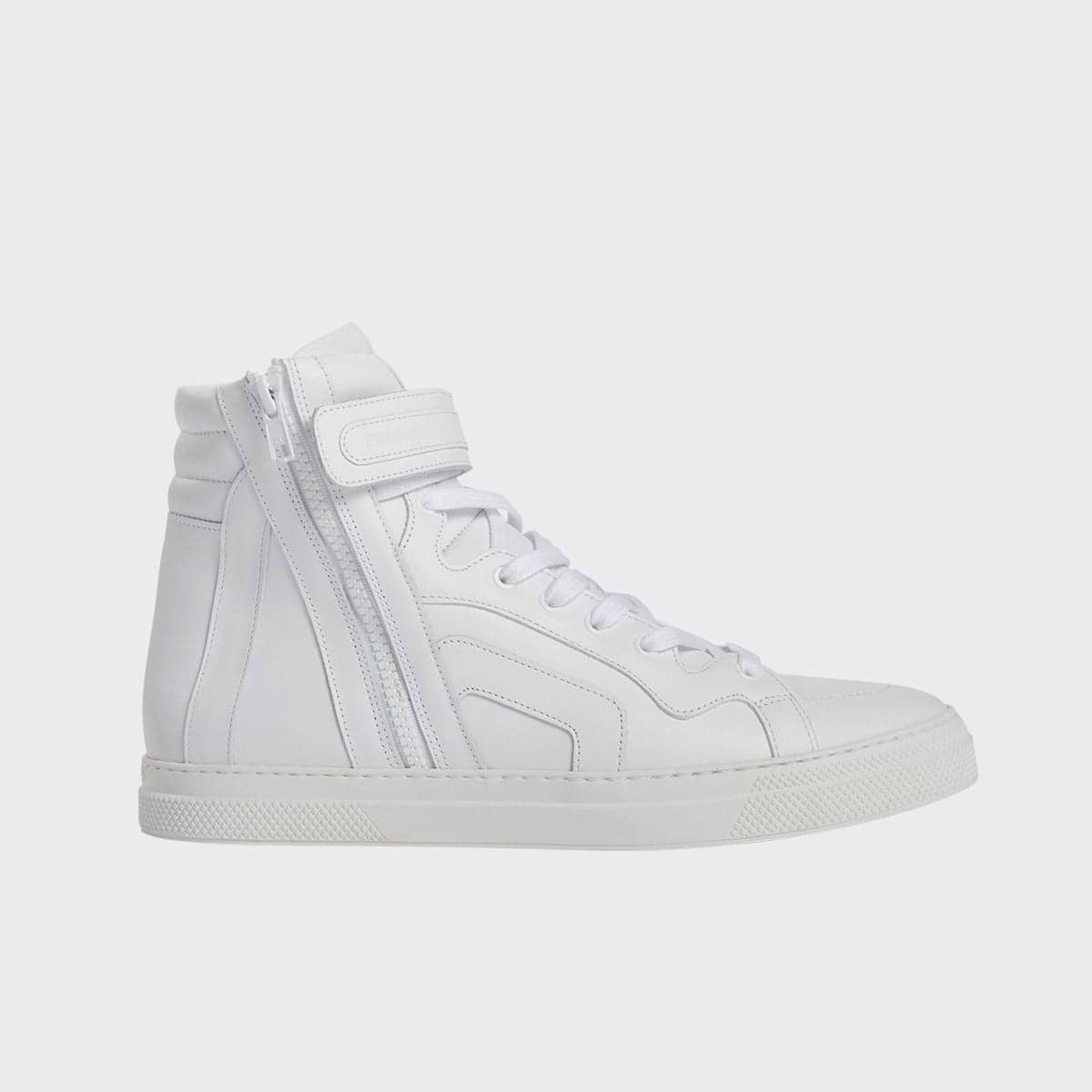 Pierre Hardy BASKETS MONTANTES 112, cuir de veau blanc