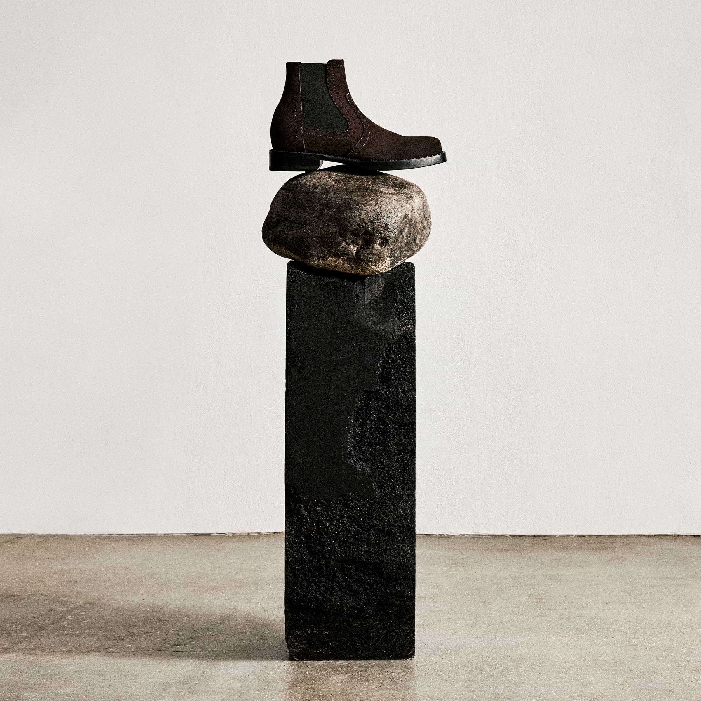 Pierre Hardy BOTTINES HEROES, cuir de veau velours moka, vue 2