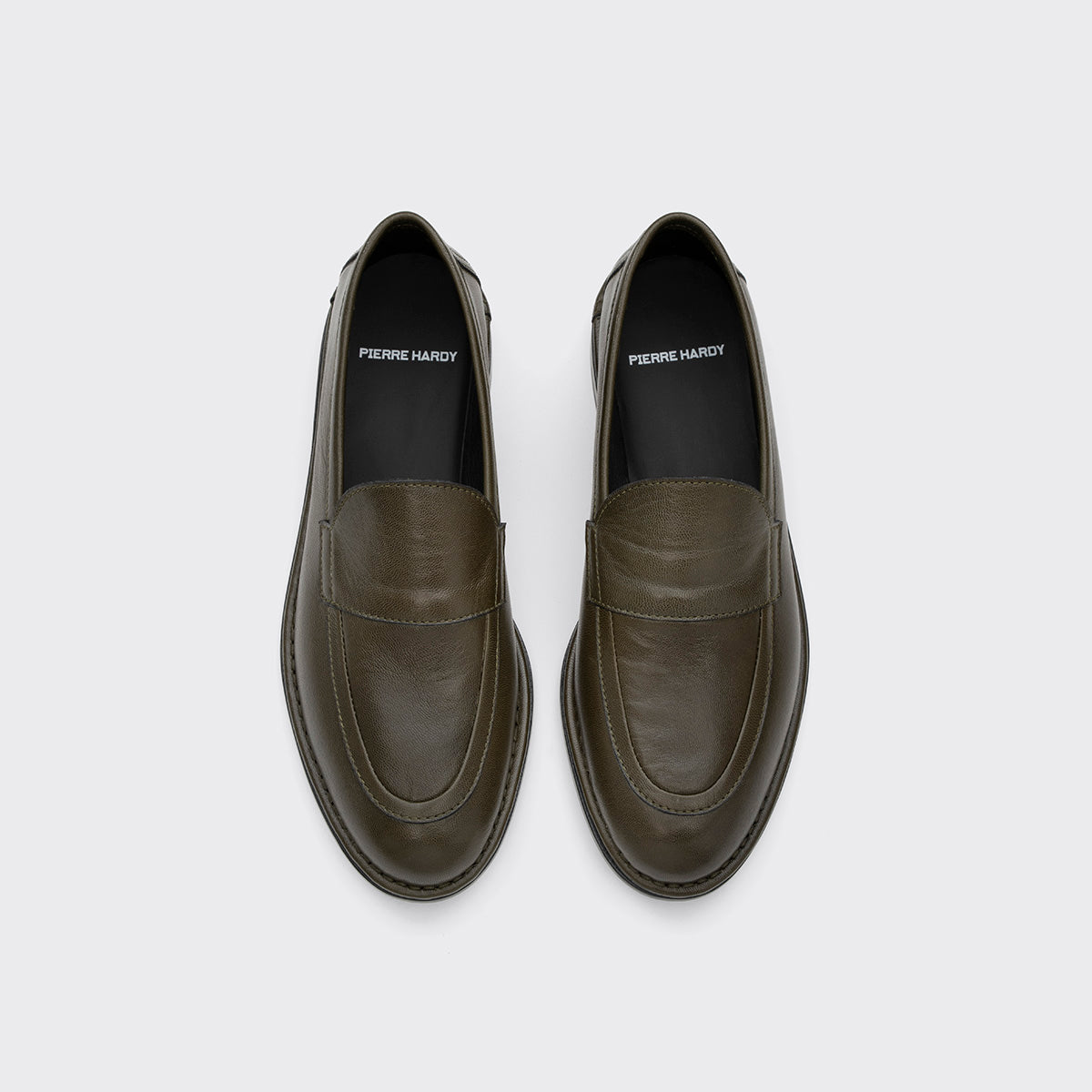 Pierre Hardy MOCASSIN NOTO, mocassin souple doublé en cuir de chevreau kaki, vue 2