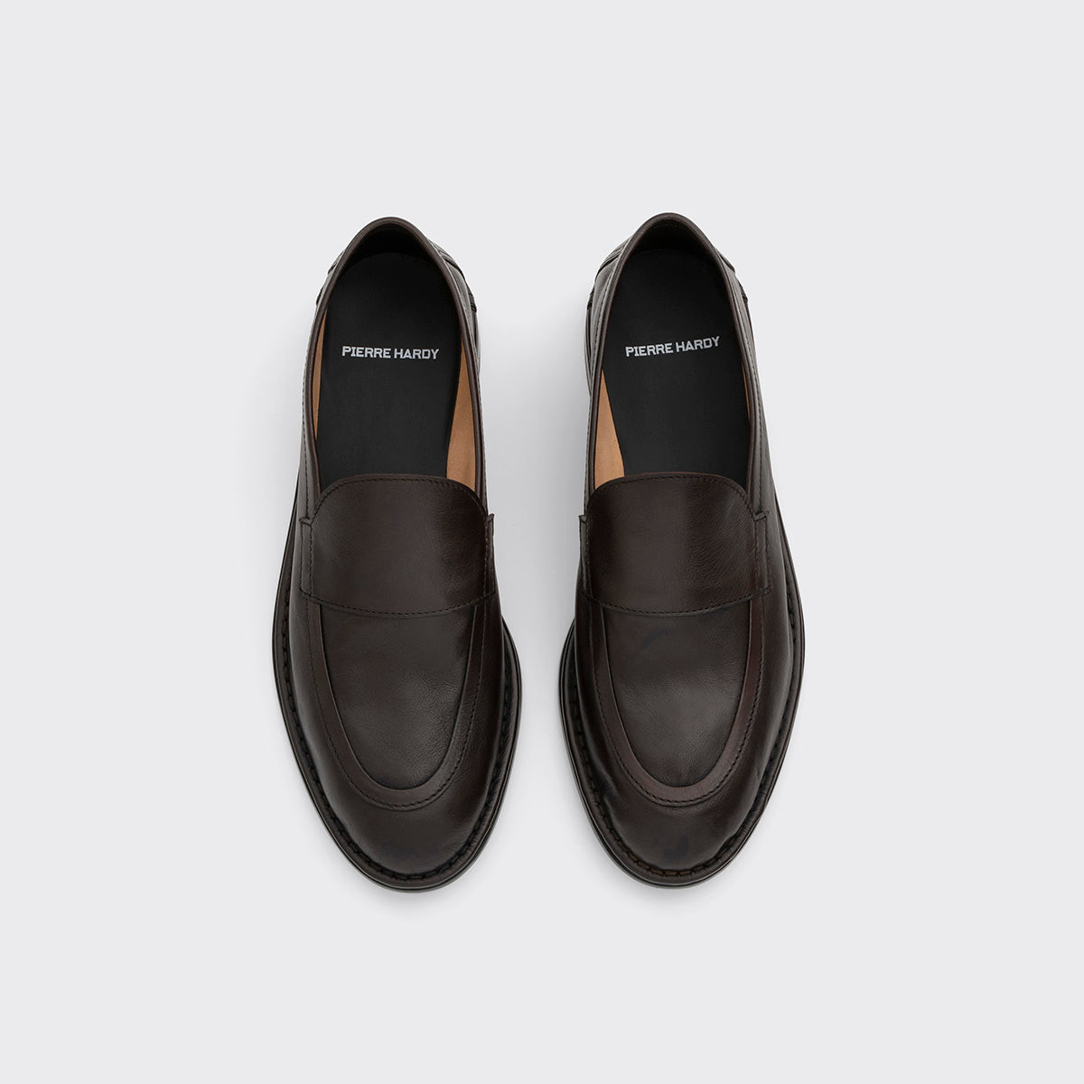 Pierre Hardy MOCASSIN NOTO, mocassin souple en cuir de kangourou marron foncé, vue 2