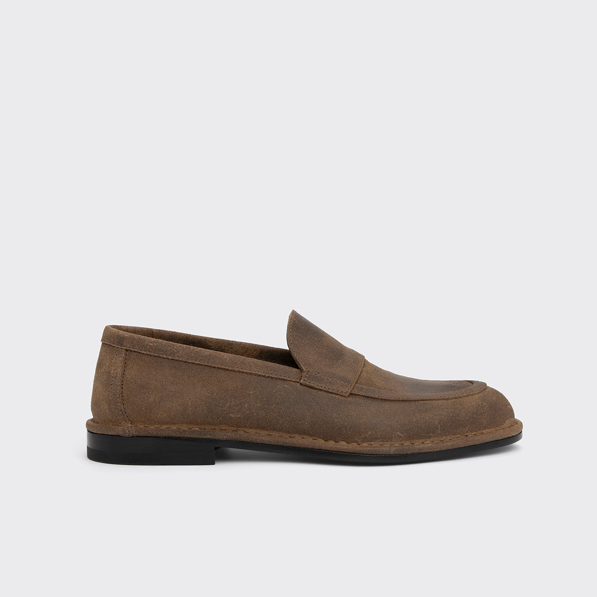 Pierre Hardy MOCASSIN NOTO, mocassin souple doublé en cuir de veau brut huilé tabac brun