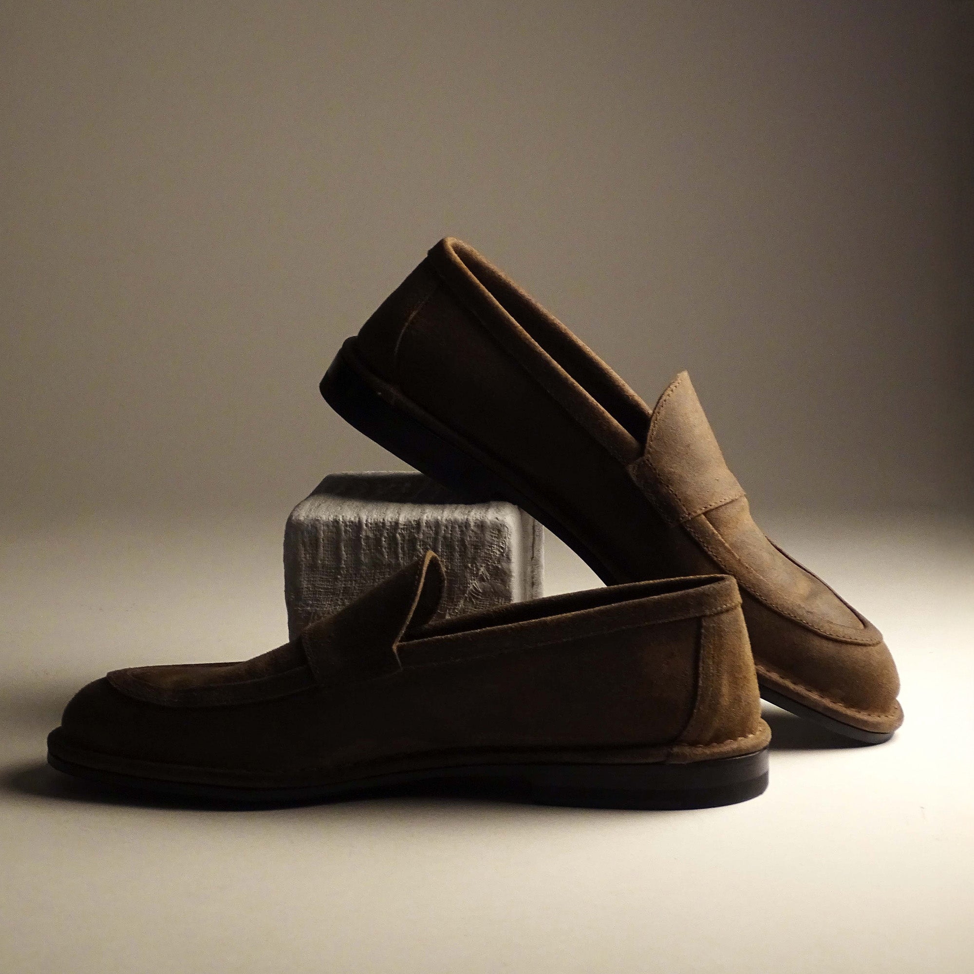 Pierre Hardy MOCASSIN NOTO, mocassin souple doublé en cuir de veau brut huilé tabac brun, vue 6