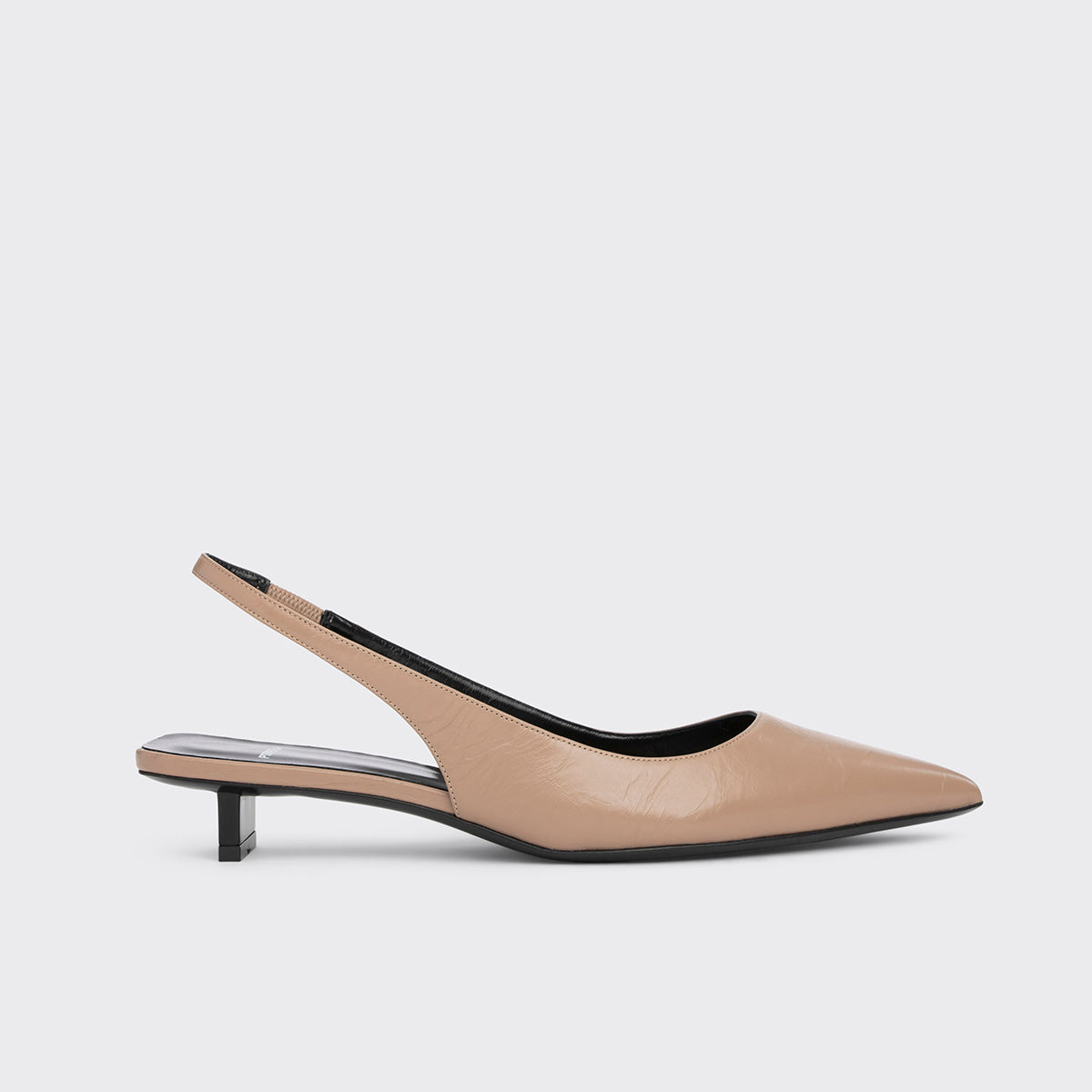 Pierre Hardy ESCARPIN SLINGBACK STELLA, cuir de veau craquelé beige