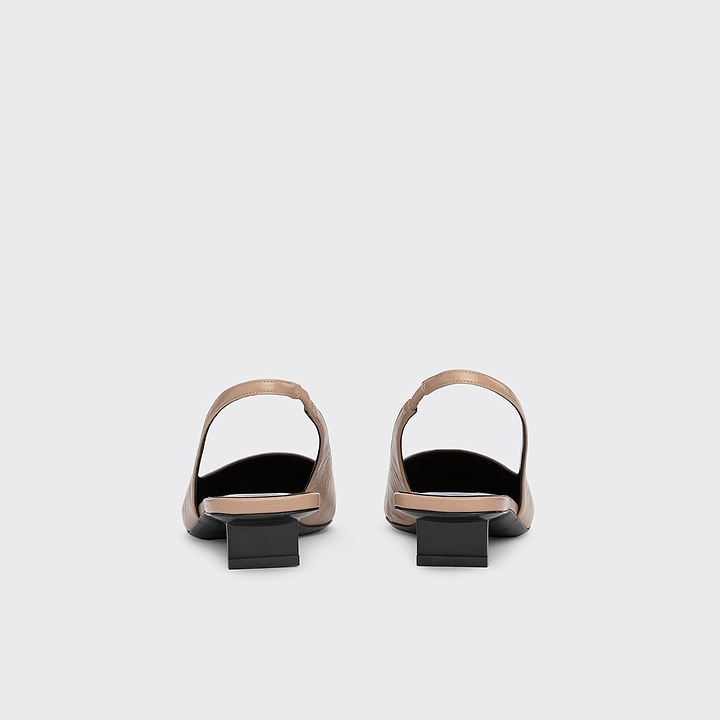 Pierre Hardy ESCARPIN SLINGBACK STELLA, cuir de veau craquelé beige, vue 4