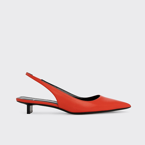 Pierre Hardy ESCARPIN SLINGBACK STELLA, cuir de chevreau mandarine