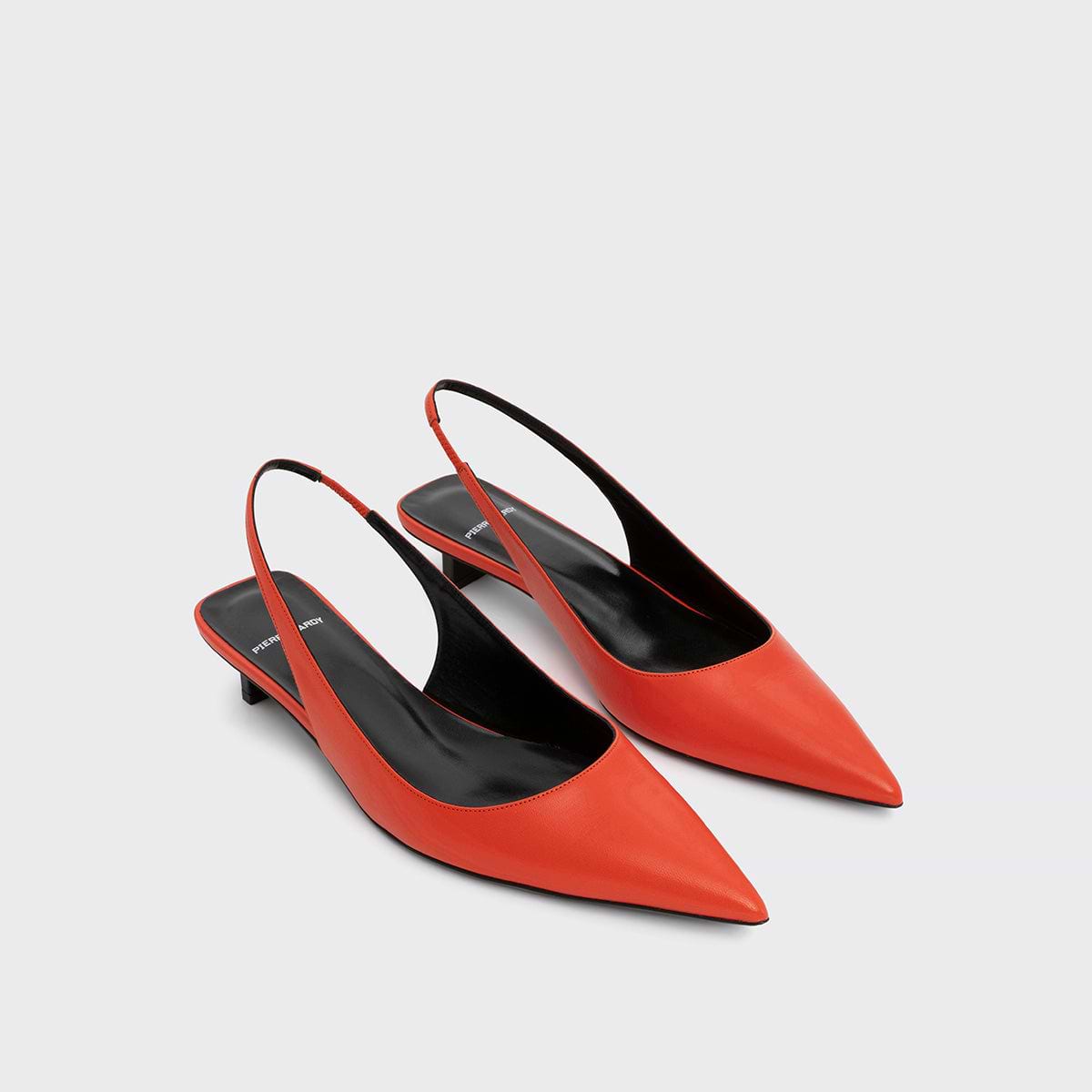 Pierre Hardy ESCARPIN SLINGBACK STELLA, cuir de chevreau mandarine, vue 6